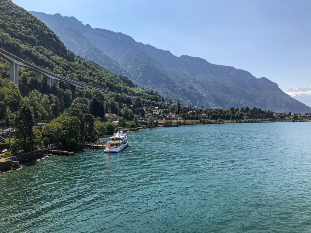 Switzerland's lakes in the summer are a site to behold. Miles and miles of green mountains + teal blue water. 