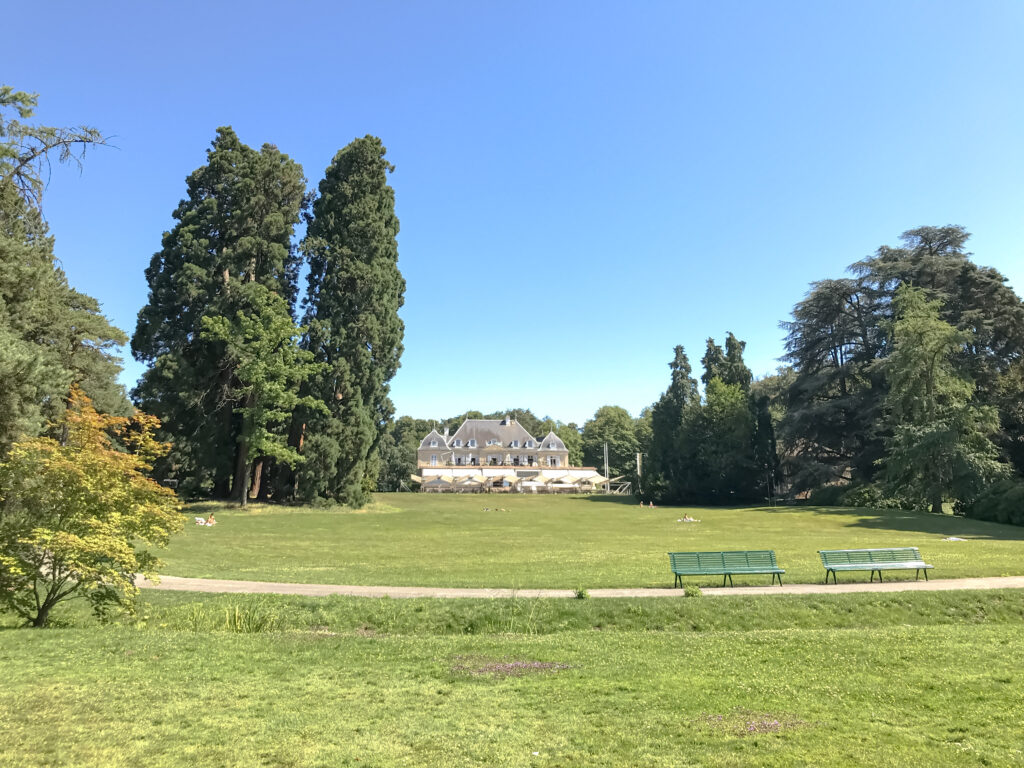 Nestled at the back of a huge sprawling front yard sits the Hotel du Parc des Eaux-Vives. From inside the hotel, you're greeted with views of Lake Geneva.