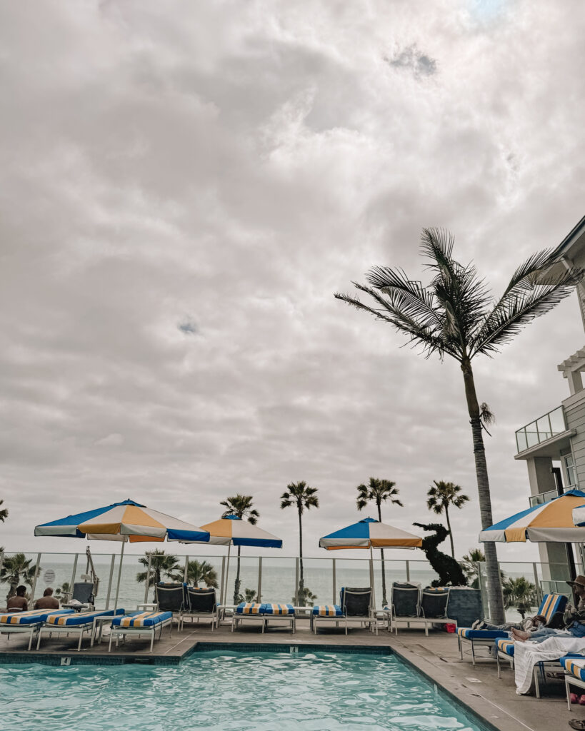 The Seabird Resort pool overlooking the ocean.