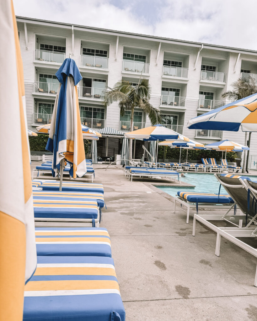 Pool deck at The Seabird Resort.