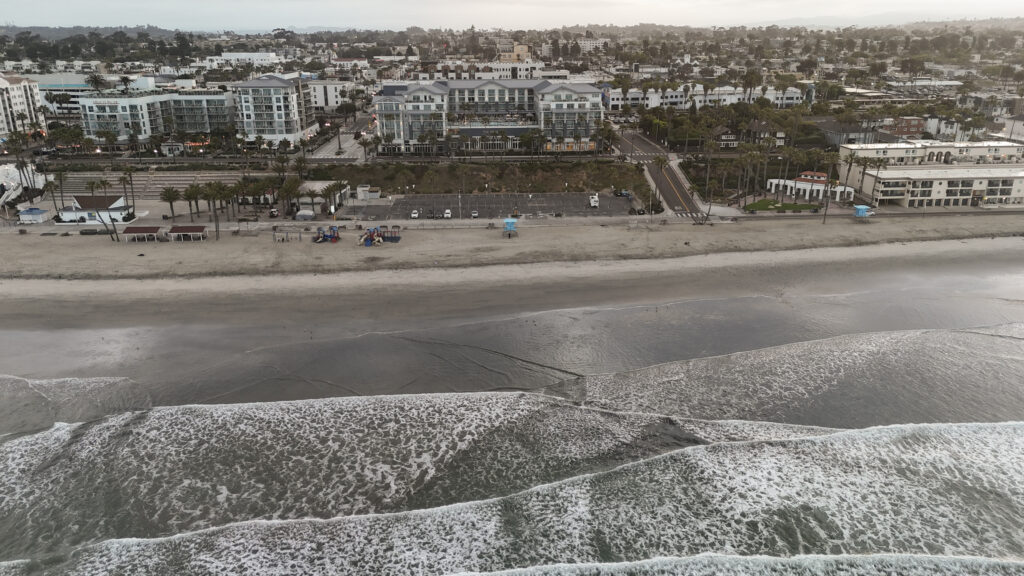 The Seabird Resort in Oceanside, CA. Aerial photo by Kevin Schadt