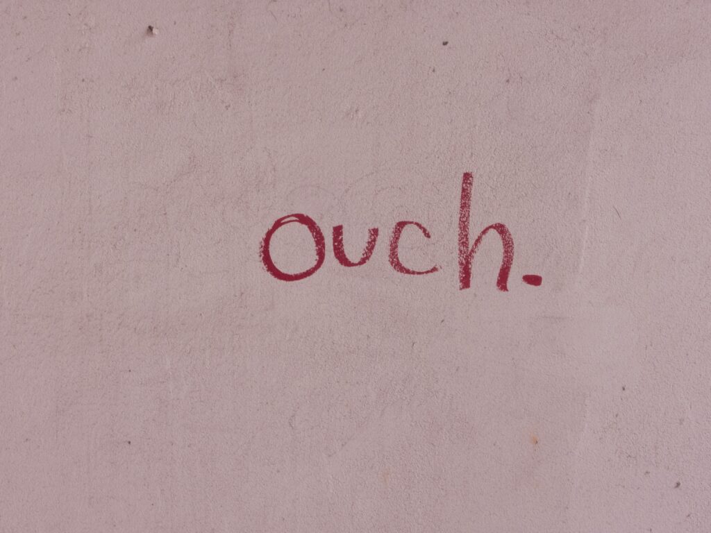 Ouch. Photo by Nick Fewings for Unsplash.
