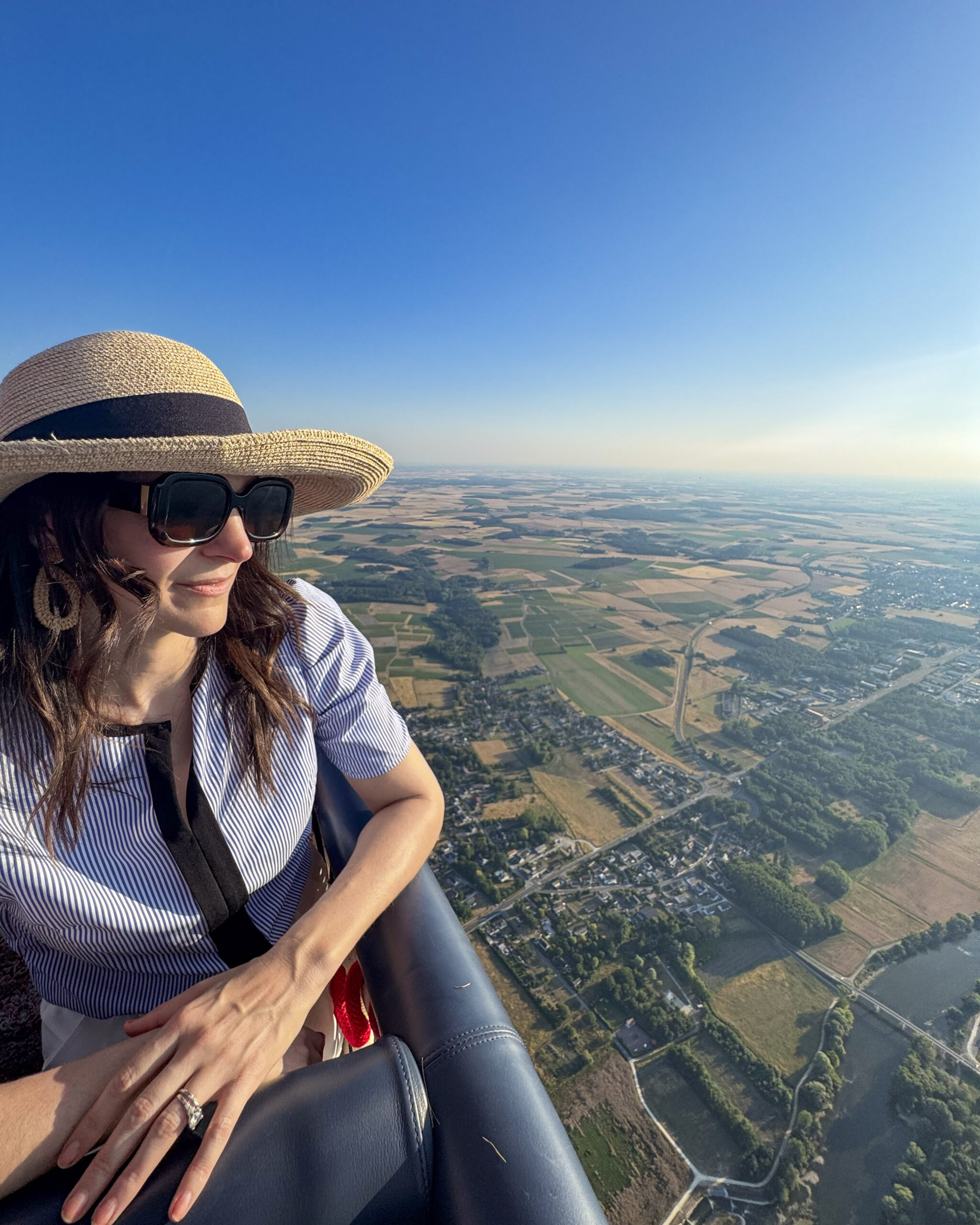 Amy smiling while traveling